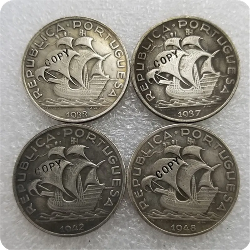 1933.1937.1942.1948 PORTUGAL 10$10 ESCUDOS COIN COPY commemorative coins-replica coins medal coins collectibles