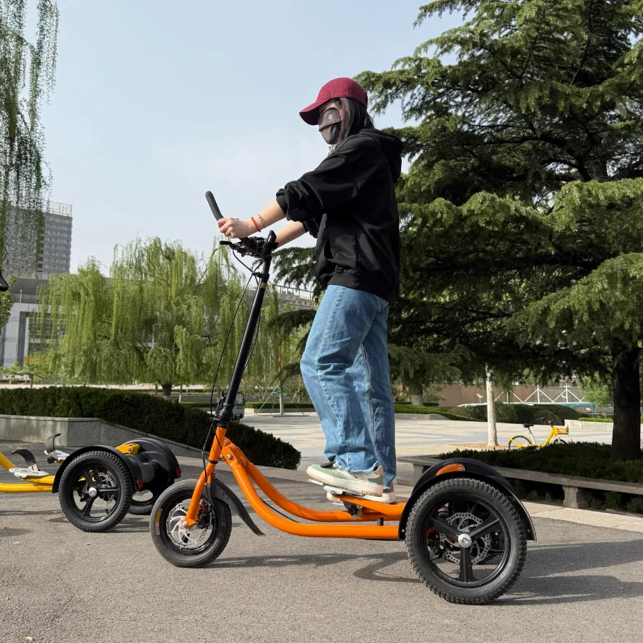 SRJOINfit Step Fitness Bike Upright Pedal Bike Foldable Internet Celebrity Fitness Step Bike Three Wheel Bike