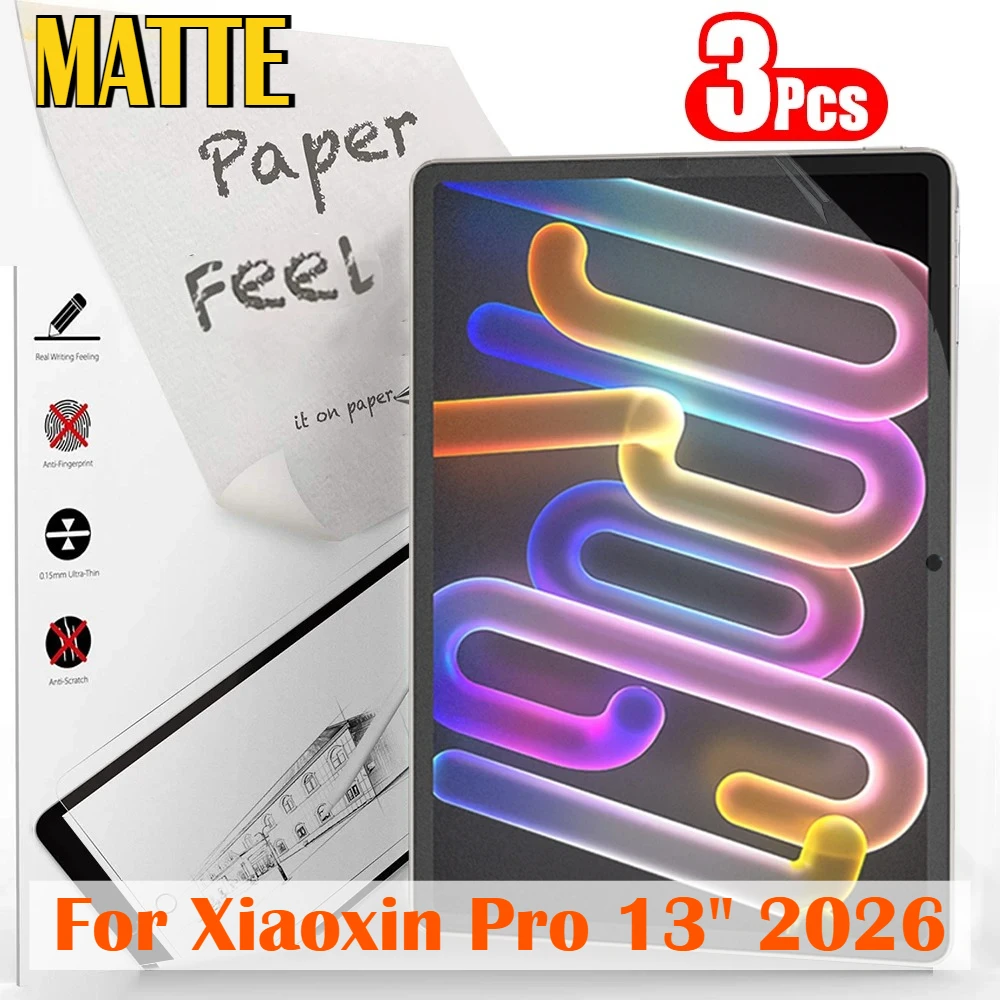 3Pcs Matte Paper Feel Like Screen Protector for Lenovo Xiaoxin Pad Pro 13 GT Gen2 13inch 12.1 2026 Tab M11 11 Film Scratch Proof