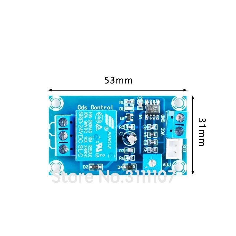 XH-M131 DC 5V 12V 24V Photoresistor Relay Module Detection Sensor brightness  Light Control Switch Photorelay Automatic Control