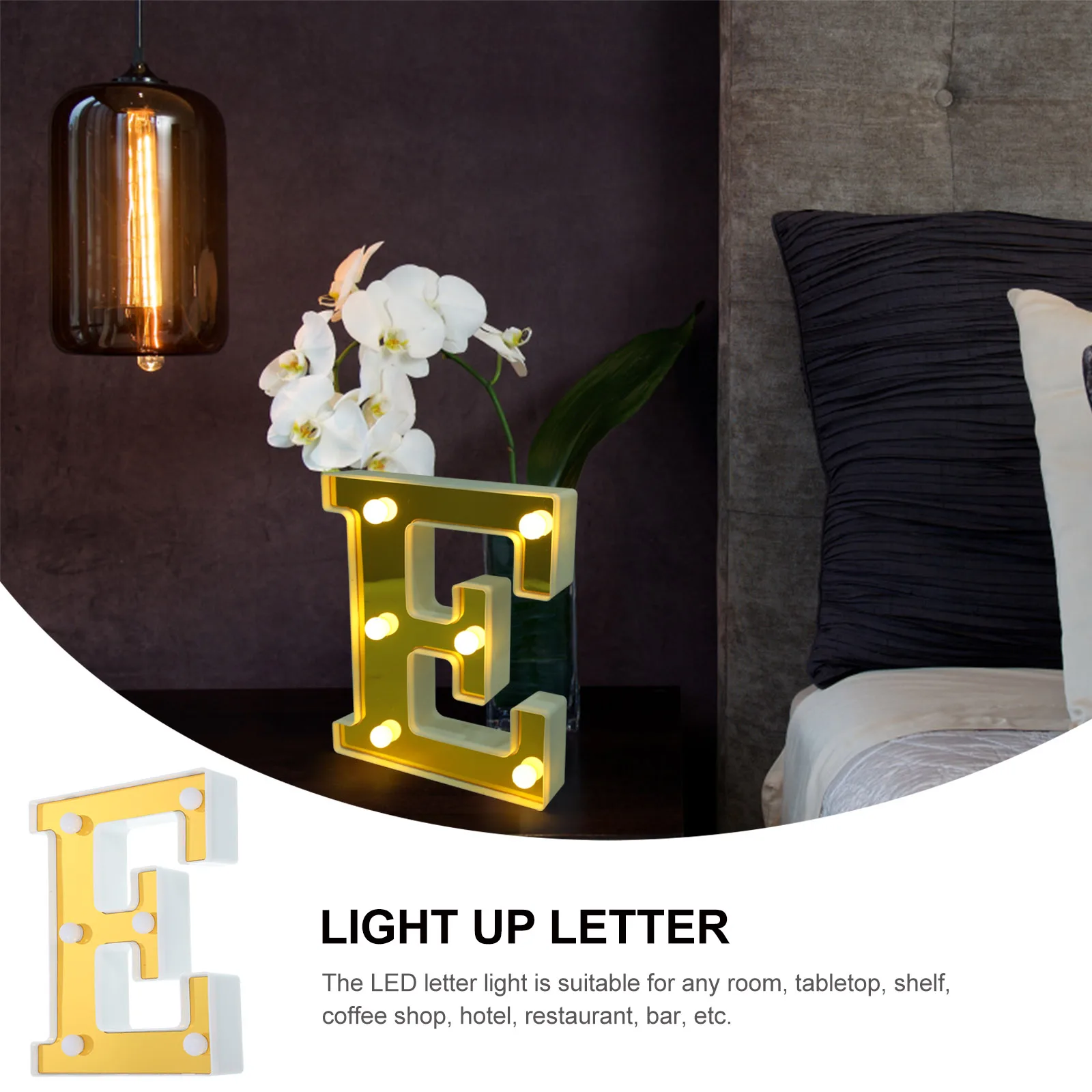 

LED Letter Modeling Light Durable Operated Decorative Lamp for Party Birthday Wedding Home Sign Wall Decor