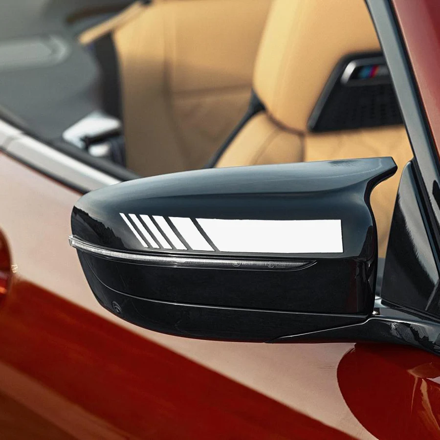 

2pcs Universal Car Sticker Racing Strips Side Rear View Mirror Decor Decal Auto Car Sticker Non Fading Fashion Color Stripe