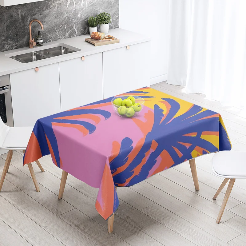 Morandi color ins style tablecloth abstract line art design cafe Scandinavian style decorative rectangular tablecloths