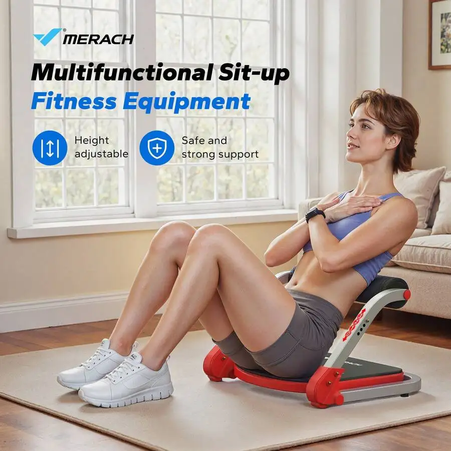 Sit Up Machine, Ab Machine, Adjustable Resistance, Automatic Rebound, Ab Crunch Machine For Stomach Workout, Ab Workout Equipmen