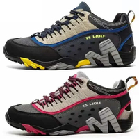 2025 Spring New Outdoor Couple Trekking Shoes Men Waterproof Hiking Shoes Mountain Boots Genuine Leather Woodland Unisex Shoes