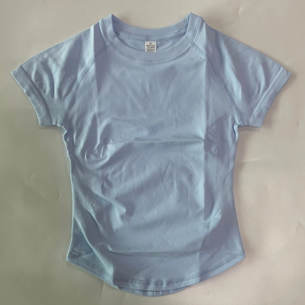 Langärmliges Kurzarm-Top für Damen, Fitness-Crop-Top, leichtes Yoga-Top, dehnbares Workout-Shirt, Lauf- und Sportshirt – Detail 15