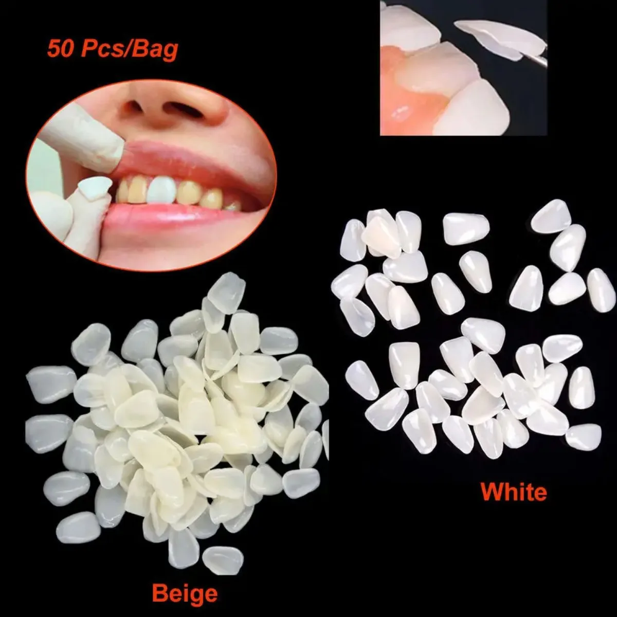 Protective Ultra-Thin Dental Veneers Temporary Resin Crown for Teeth Oral Care Comfort Cover Natural Look Cosmetic False Teeth