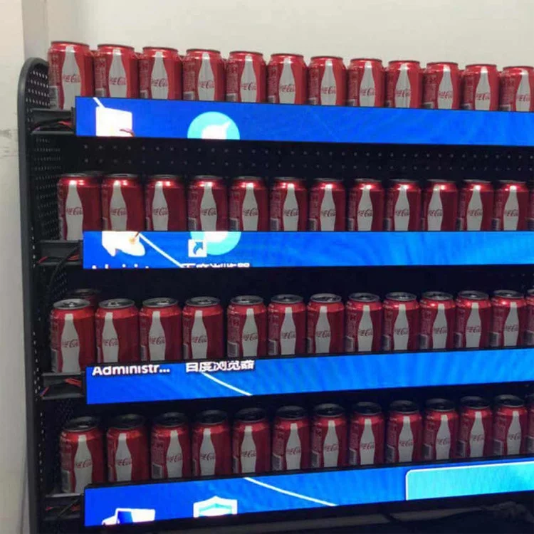 LED Visual Supermarket Ultra Thin Digital Advertising Screen P1.25 Gob Shelf Edge Led Display Screen