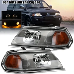 headlight For Mitsubishi Montero Pajero Sport 2000 2001 2002 2003 2004 Car Front Bumper headlights headlamp DRL CAR ACCESSORIES