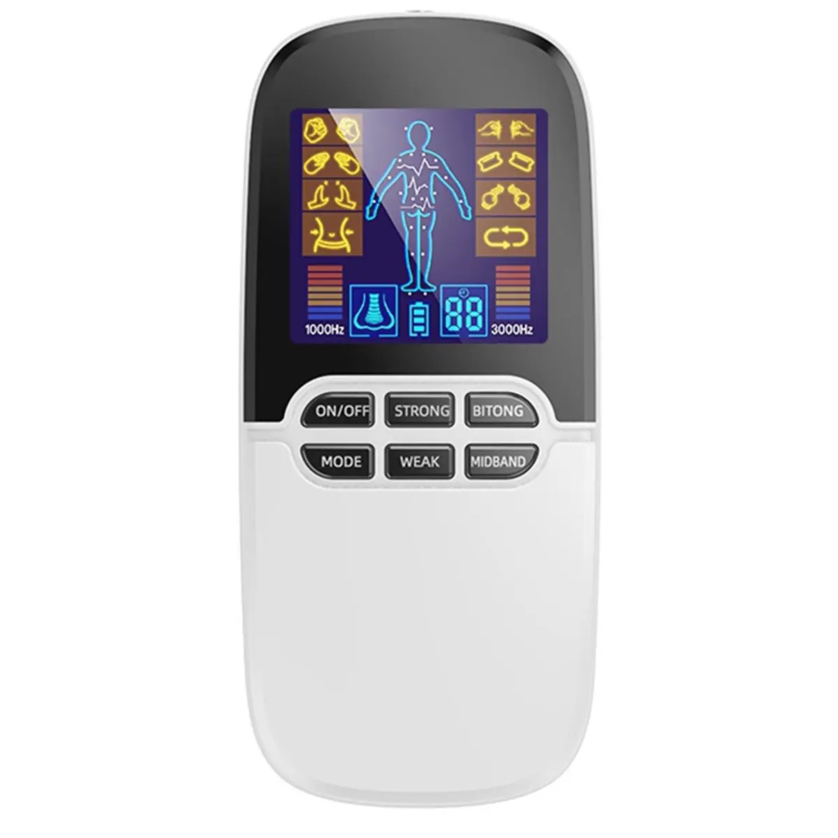 [N84R] Unit Rechargeable Muscle Stimulator with EMS & MASS 3 Modes for Back and Neck Pain Relief, Electric Massager for Muscle