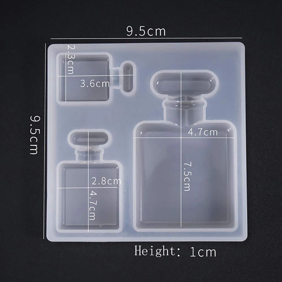 Epoxy Resin Molds Large Art Resin Molds DIY Silicone Resin Casting Molds Perfume Bottle 3D Resin Mold for Resin Epoxy, Candle Wa