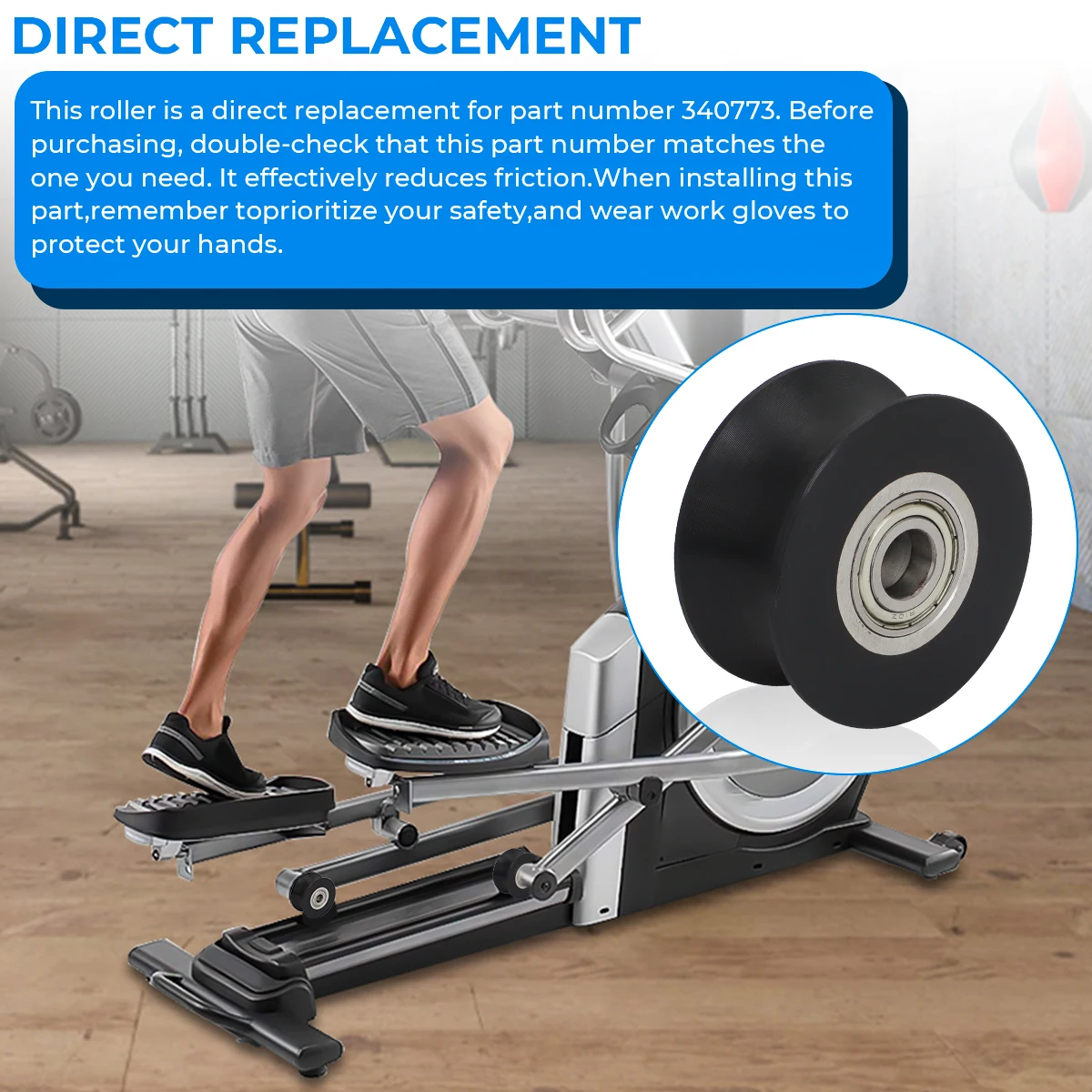 Rueda de rodillo OEM 340773, funciona con Epic FreeMotion HealthRider Proform para NordicTrack elíptica, nueva llegada