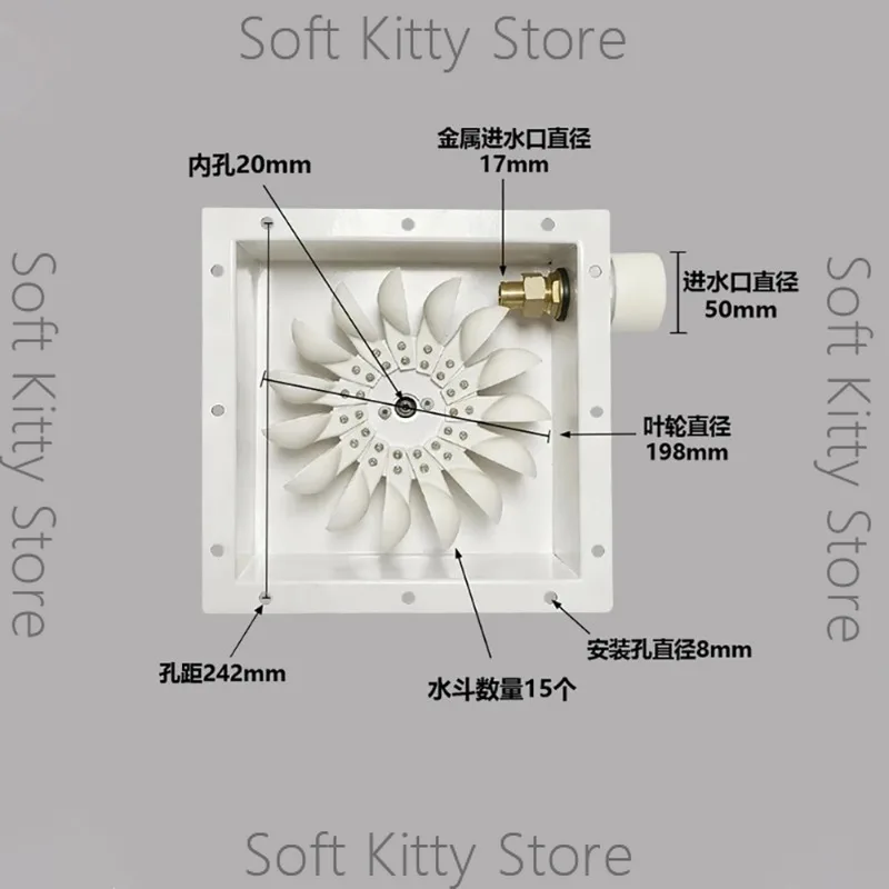 500W Micro Pelton Hydraulic Generator - Low Speed High Efficiency Permanent Magnet Power Generation Unit