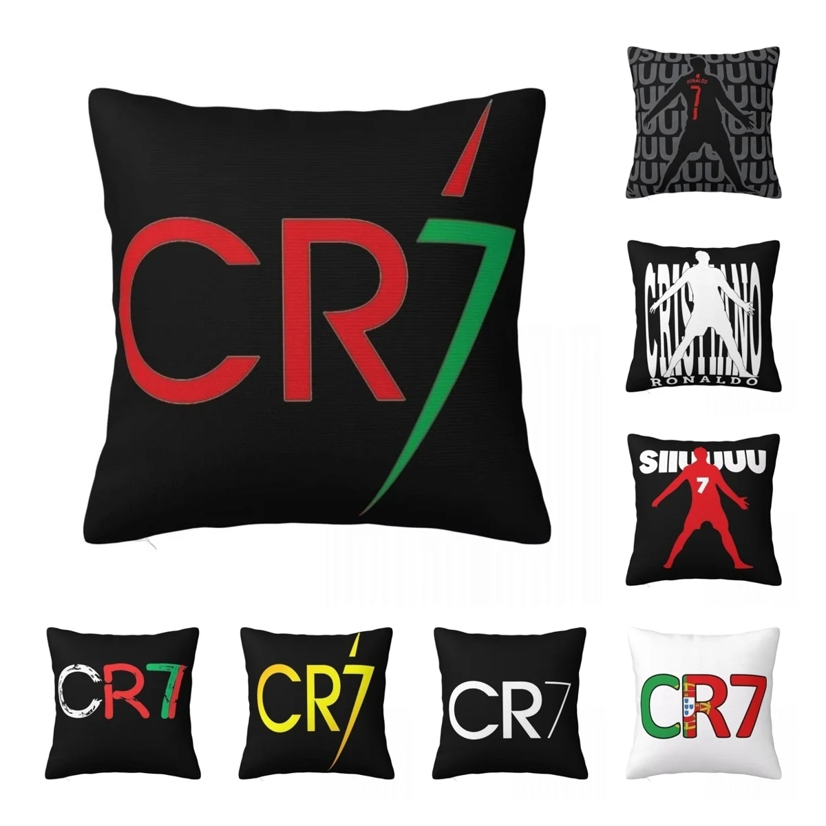 CR-7s Power Active Pillow Case Cushion Covers Fashion Zipper Decorative Pillowcover for Sofa 40*40cm