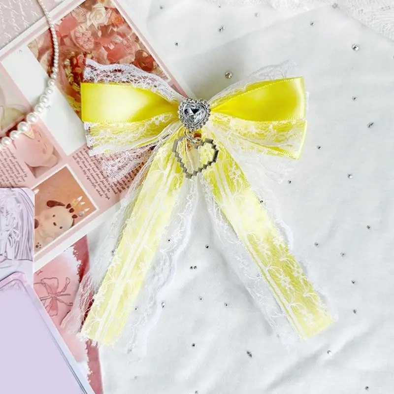 A52E Zarte Schleifen Haarschmuck Haarteil Geburtstagsgeschenk Geeignet für verschiedene Altersgruppen – Detail 2