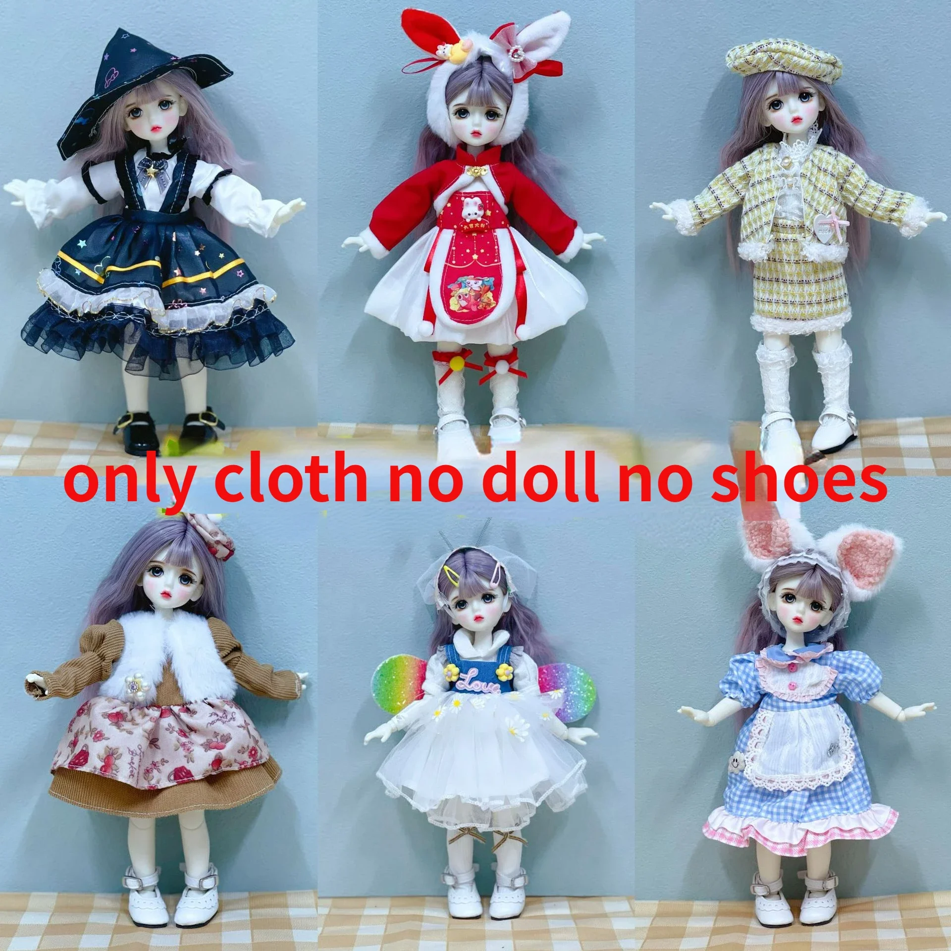 1/6 Doll Clothes 30cm Lolita Dress No Shoes Just Cloth Girl Toys Accessories for 30cm Bjd Doll Beauty Dress