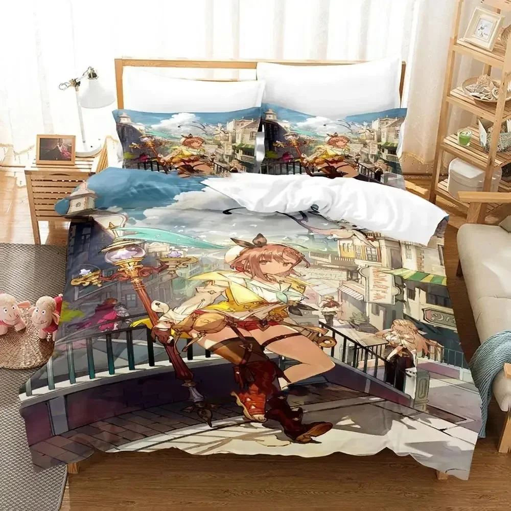 

Anime Atelier Ryza Bedding Set Single Twin Double Queen King Cal King Size Bed Linen Set
