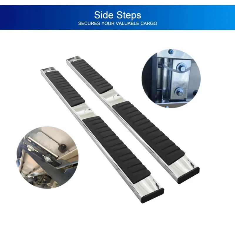 For 2005-2022  Tacoma Double Cab Zolionwil Steel Pickup Side Step Truck Running Boards for 2005-2022  Tacoma Double Cab