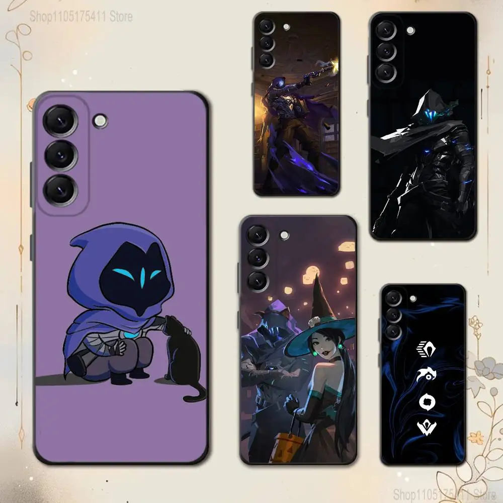 

V-Valorant O-Omen Phone Case For Samsung Galaxy A 73,72,51,53,52,71,22,5G,Note,J7,8,9 Soft Black Cover