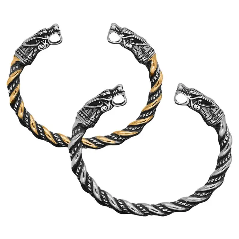 Viking Bracelet For Men Nordic Alloy Arm Rings Nordic Viking Norse Dragon Bracelets For Men Birthday Gifts