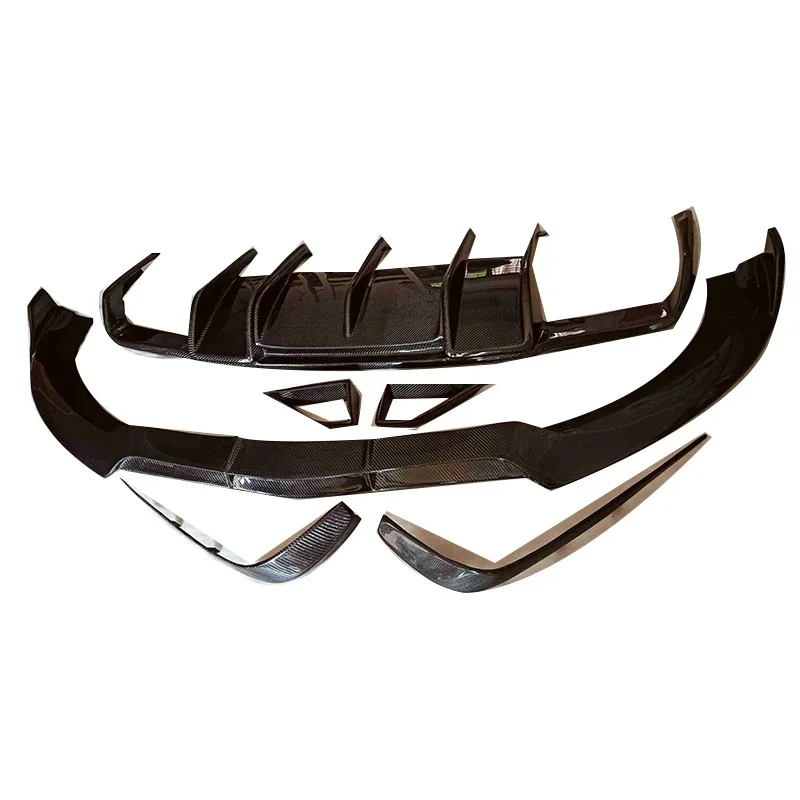 Carbon Fiber Front Bumper Lip  Rear Diffuser Air Intake Vent Canard for Mercedes Benz W218 Cls63  2016-2018