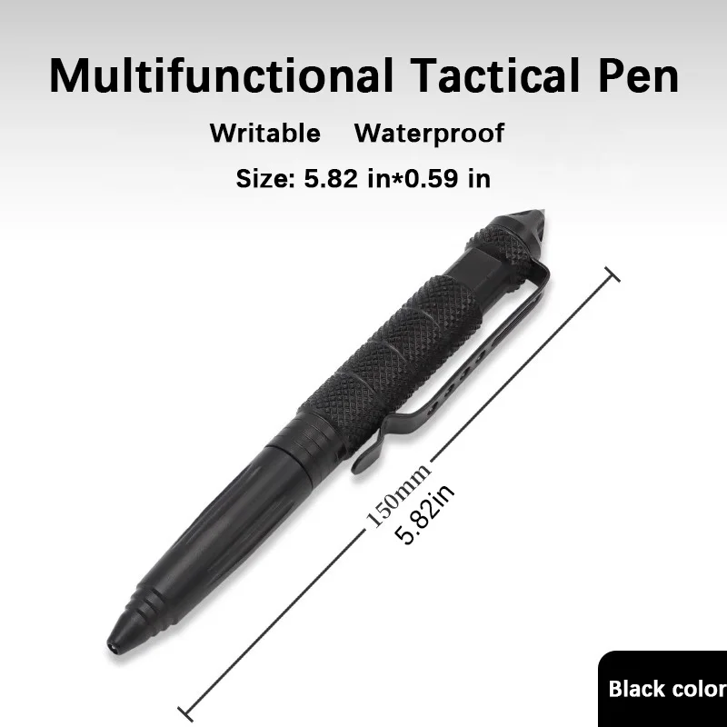 Bolígrafo táctico multifuncional para exteriores, bolígrafo protector portátil de acero de tungsteno para ventana, bolígrafo de lobo para hombre y mujer, bolígrafo corporal