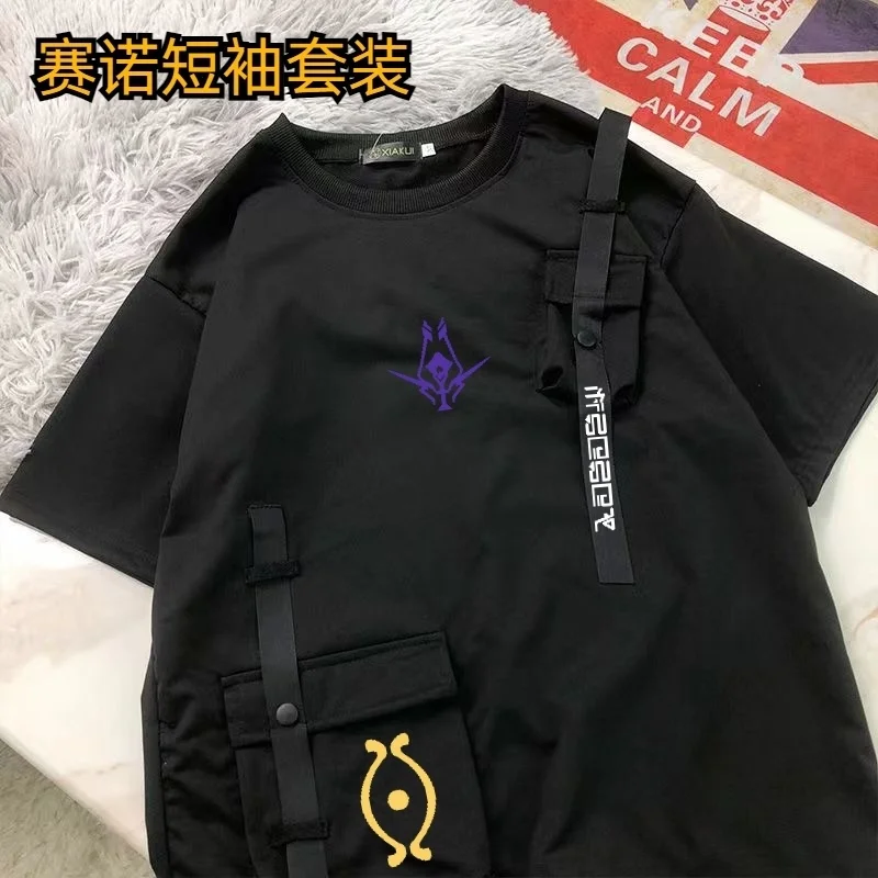 Dio originale attorno ai vestiti Senor T-shirt a maniche corte studenti e studentesse pantaloncini cargo set due yuan marea estiva