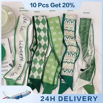 ผู้หญิงน้ําหนักเบาผ้าไหมจําลองผ้าพันคอผมสไตล์สําหรับผู้หญิงบางสไตล์ชุดความต้องการสูงฤดูใบไม้ผลิ/ฤดูร้อนแฟชั่นแคบ