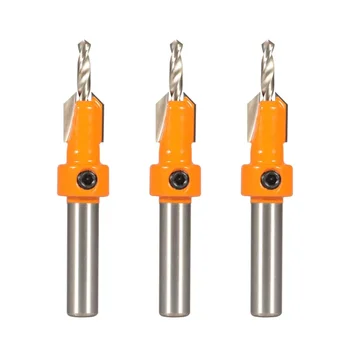 8MM Shank Hss pogłębiacz frez śrubowy ekstraktor do obróbki drewna otwornica wiertarka frez do wiertła stopowego ze stopu drewna