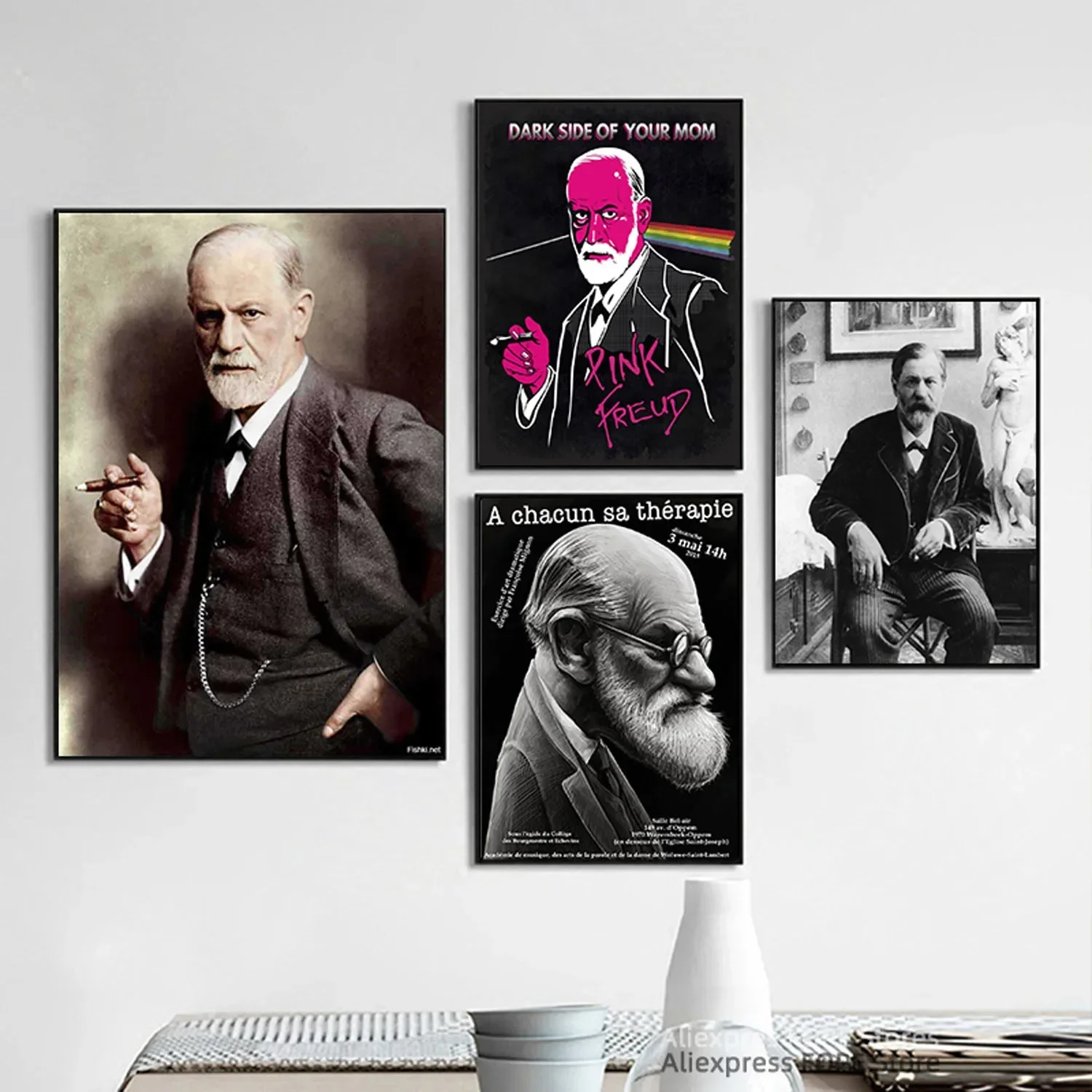 Freud ,Jews, writers, Celebrity Wall Art Canvas Posters and Prints Canvases Painting Home Decoration