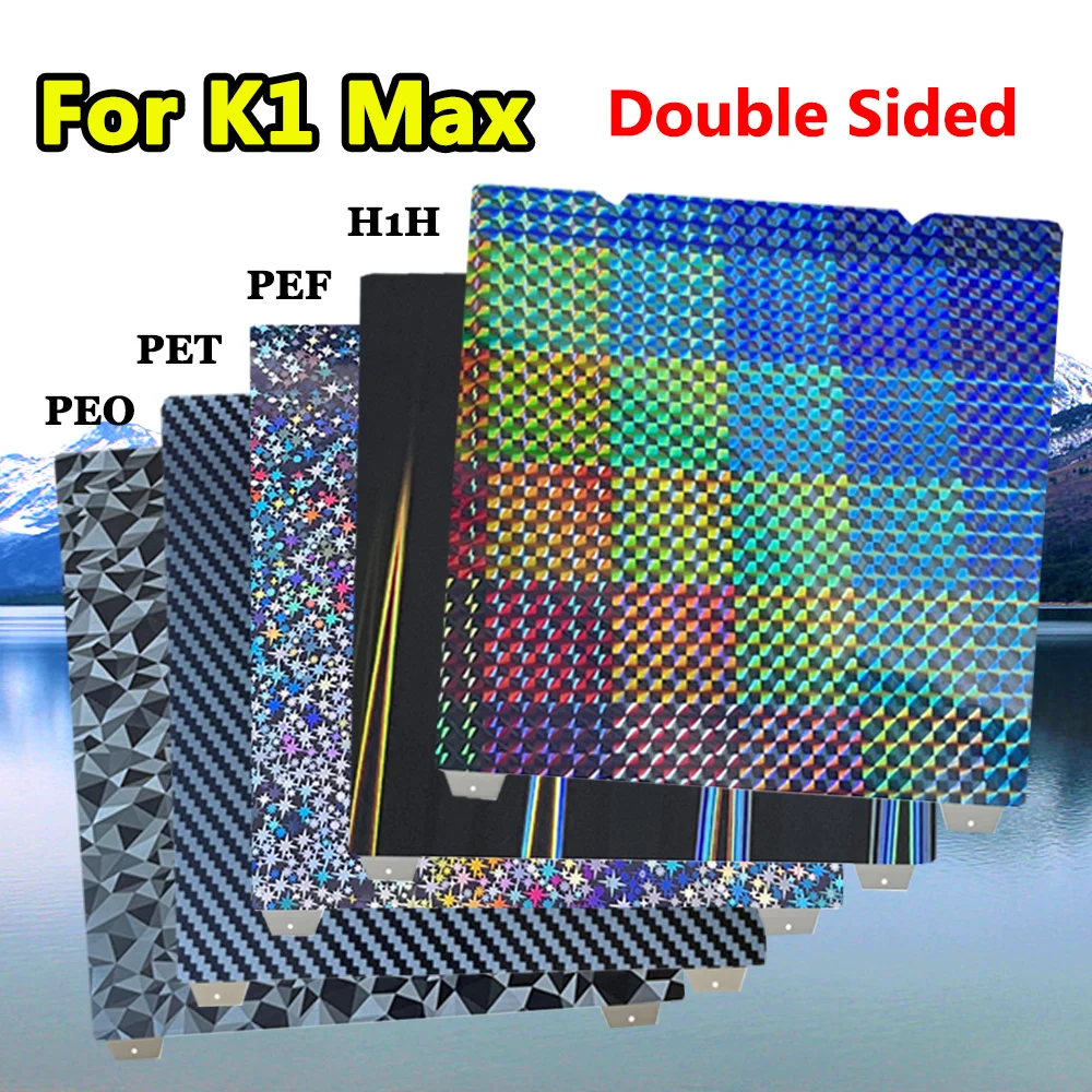 

PEI Sheet K1 Max Build Plate For Creality K1Max Heated Bed 310x315mm Double Sided PEO PET PEI Spring Steel Sheet K1-Max Plate