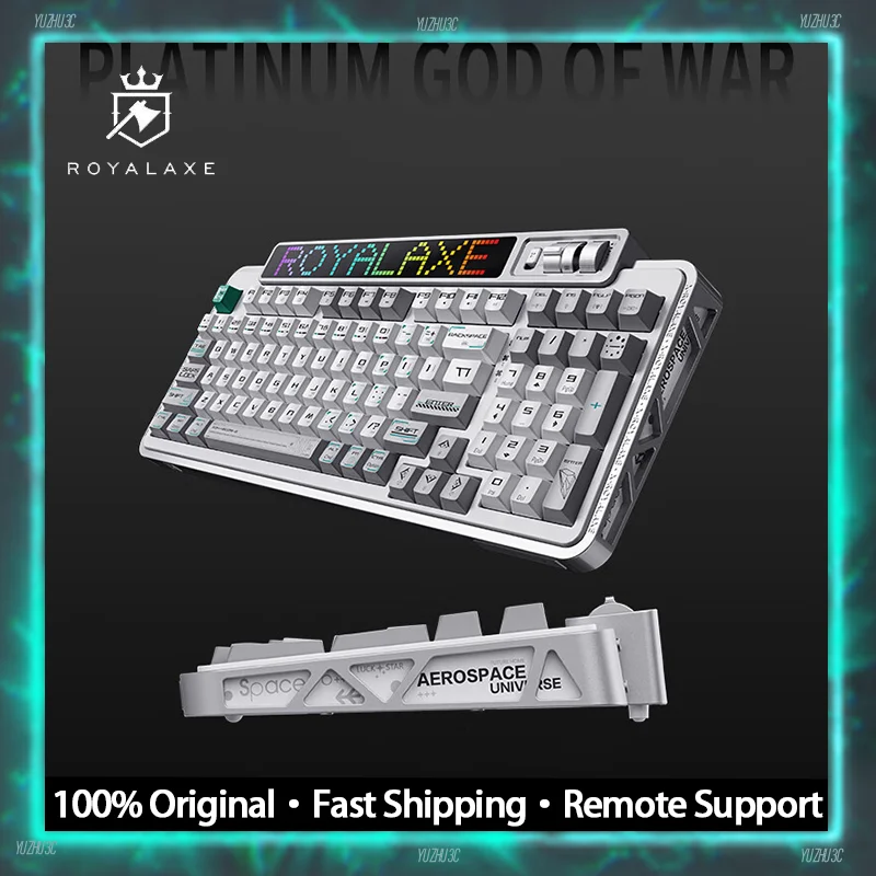 

Royal Axe XL98 Gen3 Customized Mechanical Keyboard DIY Led Screen Dynamic RGB BT 2.4G Wireless Control Hub & Knob TTC V2 Switch