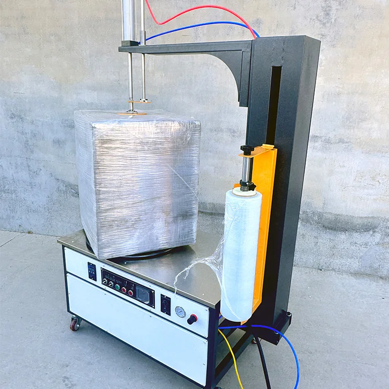 Semi Automatic High Speed 110/220V Pre 50Cm Film Packing Tool Electric Heavy Pallet Stretch Film  Wrapping Machine