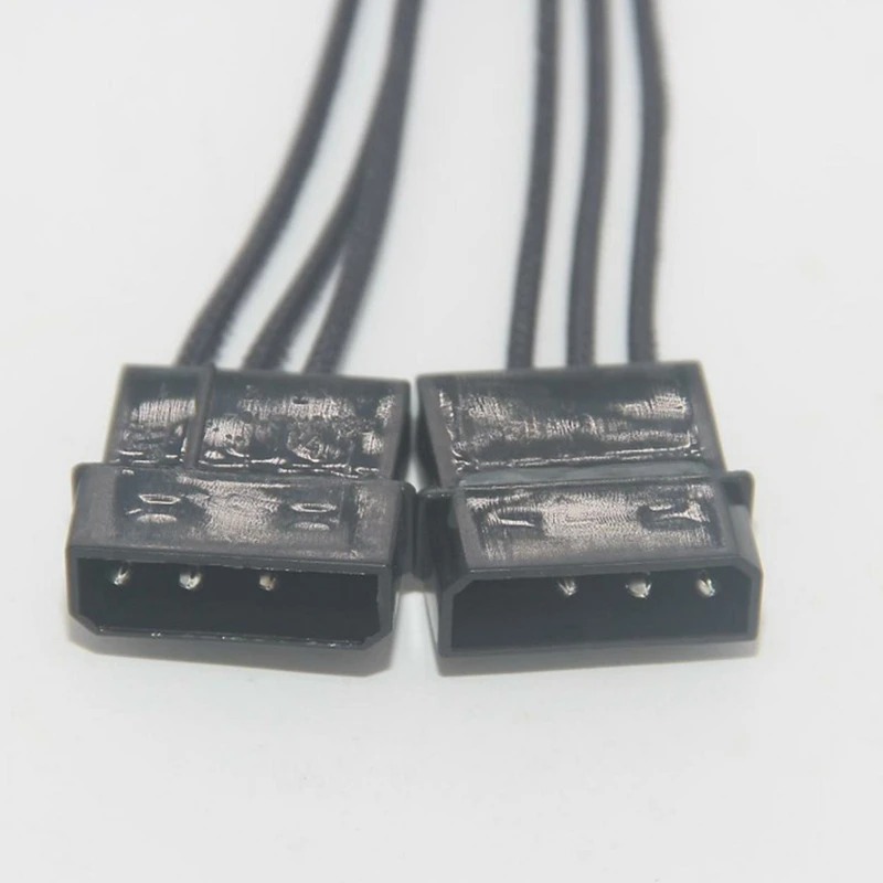 Dual Molex 4-Pin To 6 Pin PCI-E Power Adapter Cables For Video Card