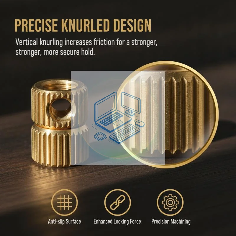 Brass Knurled Heat Insert Nuts Kit, M2-M6 Double Twill Hot Melt Nuts, 220Pcs Embedded Thread Nuts for 3D Printer DIY