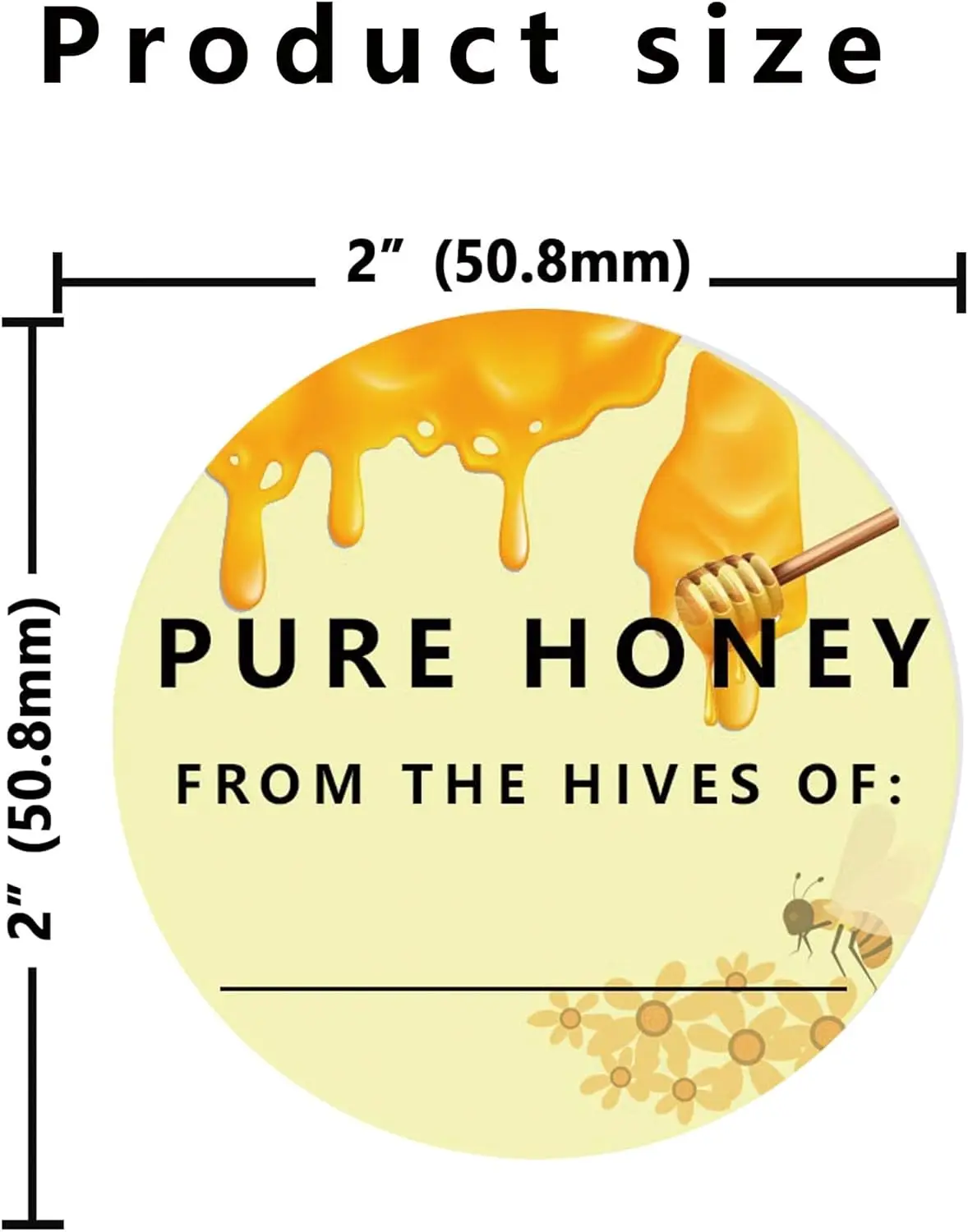 Honey Canning Stickers 2 Inch Pure Nature Honey Stickers Labels Honey Jar Lids Labels Honey Farm Kitchen Bottles Labels