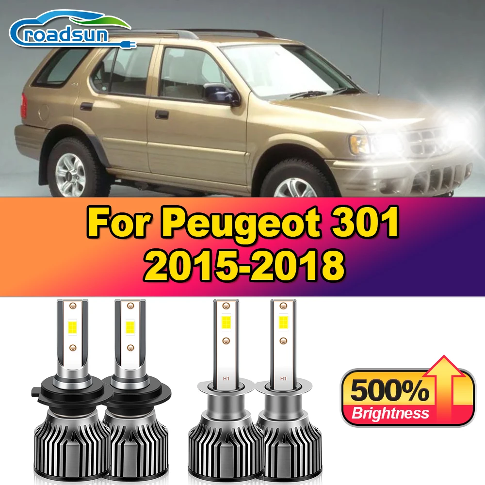 

240W CSP Chips LED Headlight Bulbs 40000LM Turbo Auto Lamps 12V 6000K White Front Lights For Peugeot 301 2015 2016 2017 2018
