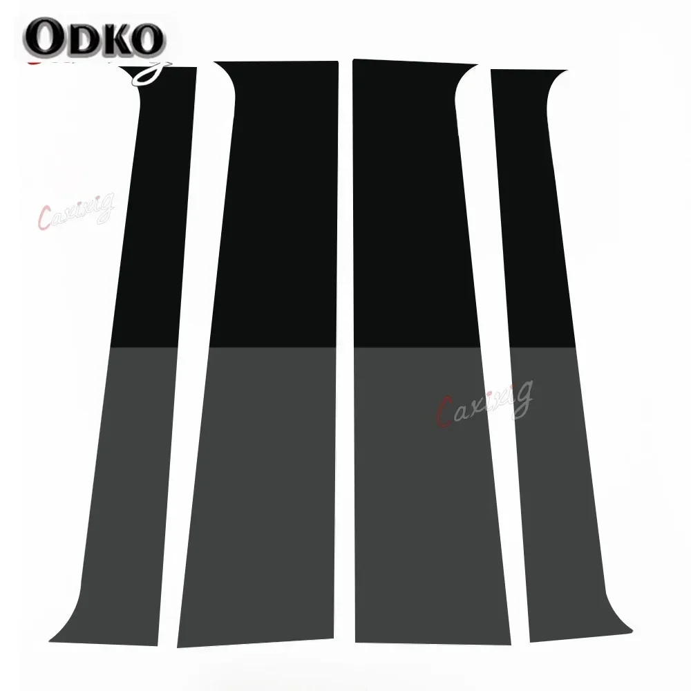4Pcs Glossy Black Car Pillar Posts Door Window Trim Cover For Mercedes Benz VITO V CLASS W447 2016-2020 BC Column Sticker