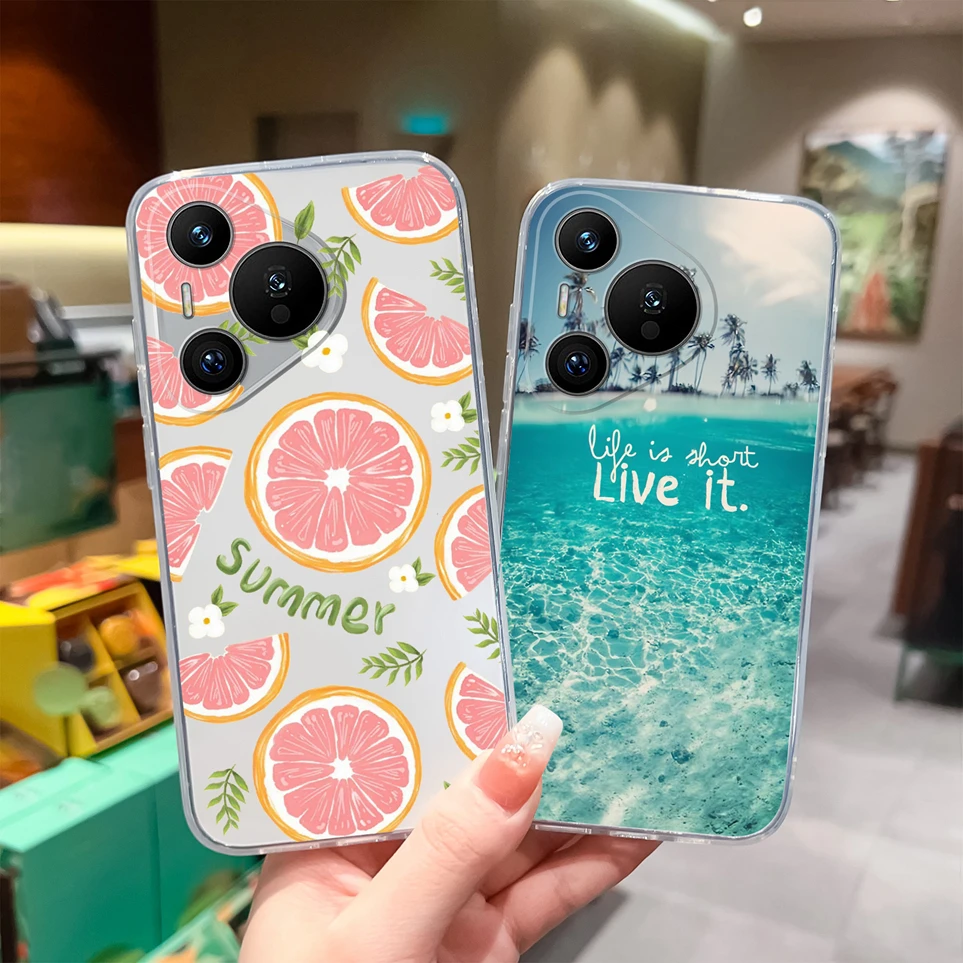 For Huawei Pura 70 70 Pro 70Ultra Case Panda Silicone Soft TPU Clear Durable Cover For Pura70 Ultra Funda Pura70Pro Coque Carcas