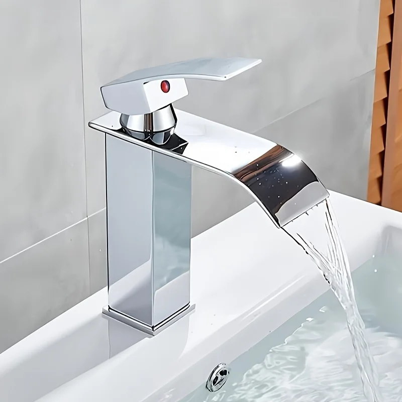 Waterfall Faucet - Hot and Cold, Bathroom Basin Sink Faucet, Durable and Easy to Install