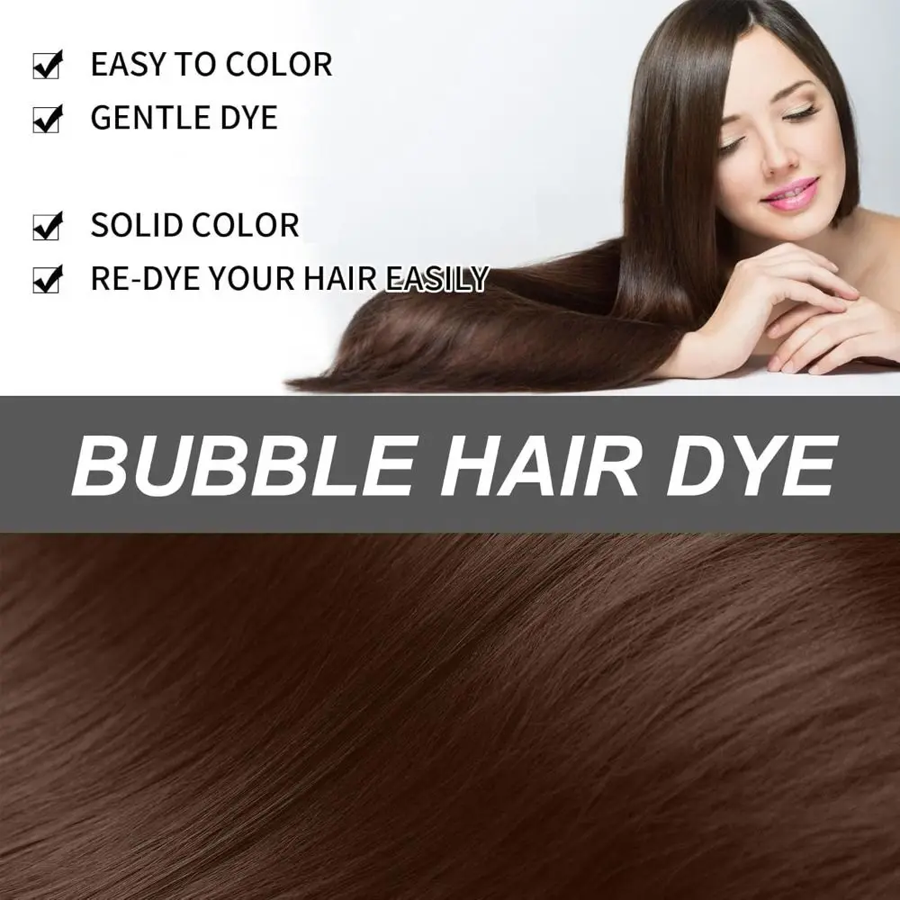 

New Nourishing Plant-Based Hair Color Long Lasting Floral Dye Single Agent Natural HairDye Shampoo for Gray Hair Coverage Women