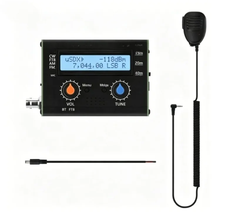 USDX-FT8 SDR Transceiver 5W HF QRP, 3 15m 20m 40m All Mode USB LSB CW, with for Ham Radio