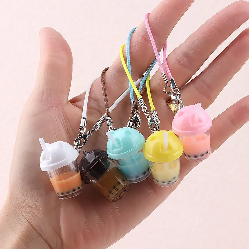 

For Monster Doll Mini Pearl Milk Tea Cup Model Pendant Doll House Decoration Toys DIY Miniature Scene Accessories