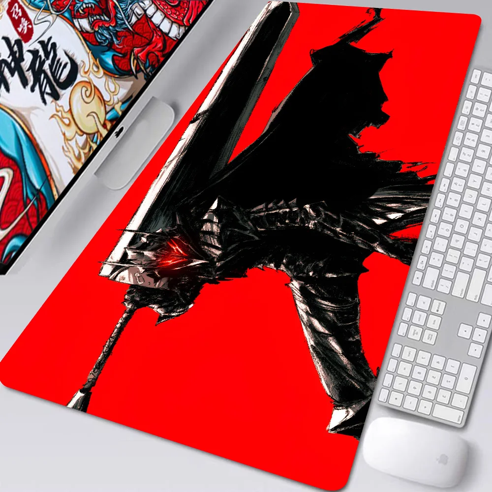 Anime Berserk Mousepad Desk Pad Gaming Accessories Prime Gaming XXL Keyboard Pad Stitched Pad Desk Pad