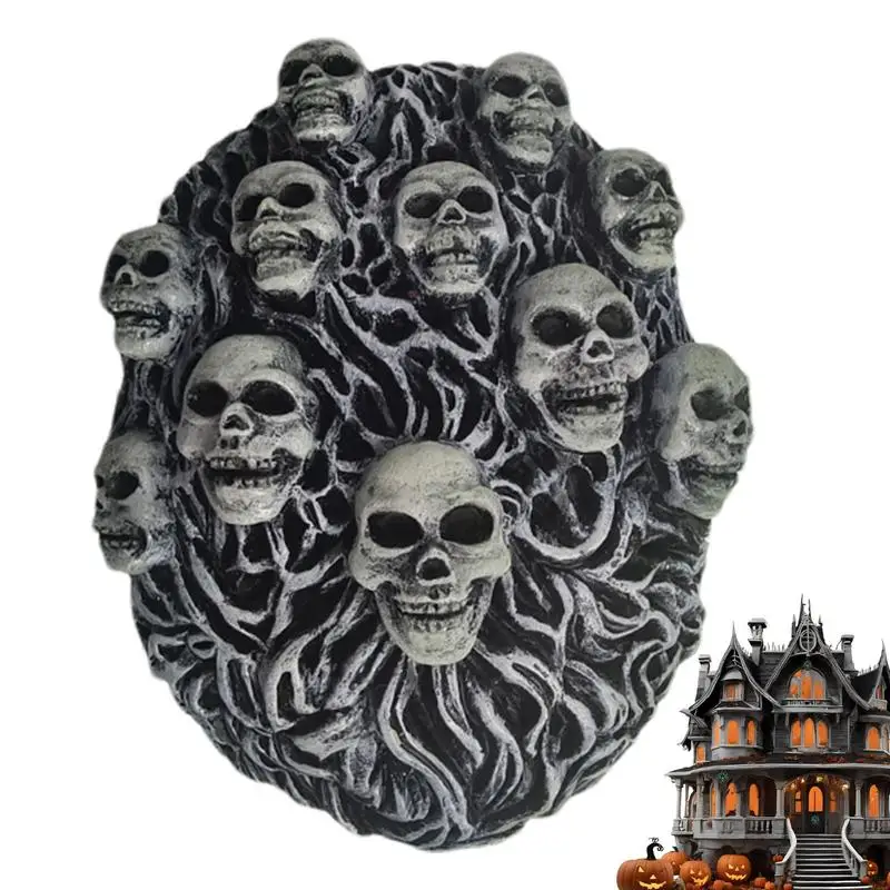 

Halloween Skull Decor Resin Vintage Glow In The Dark Skeleton Sculpture Steampunk Wall Decor Decorative Hangable Table Top