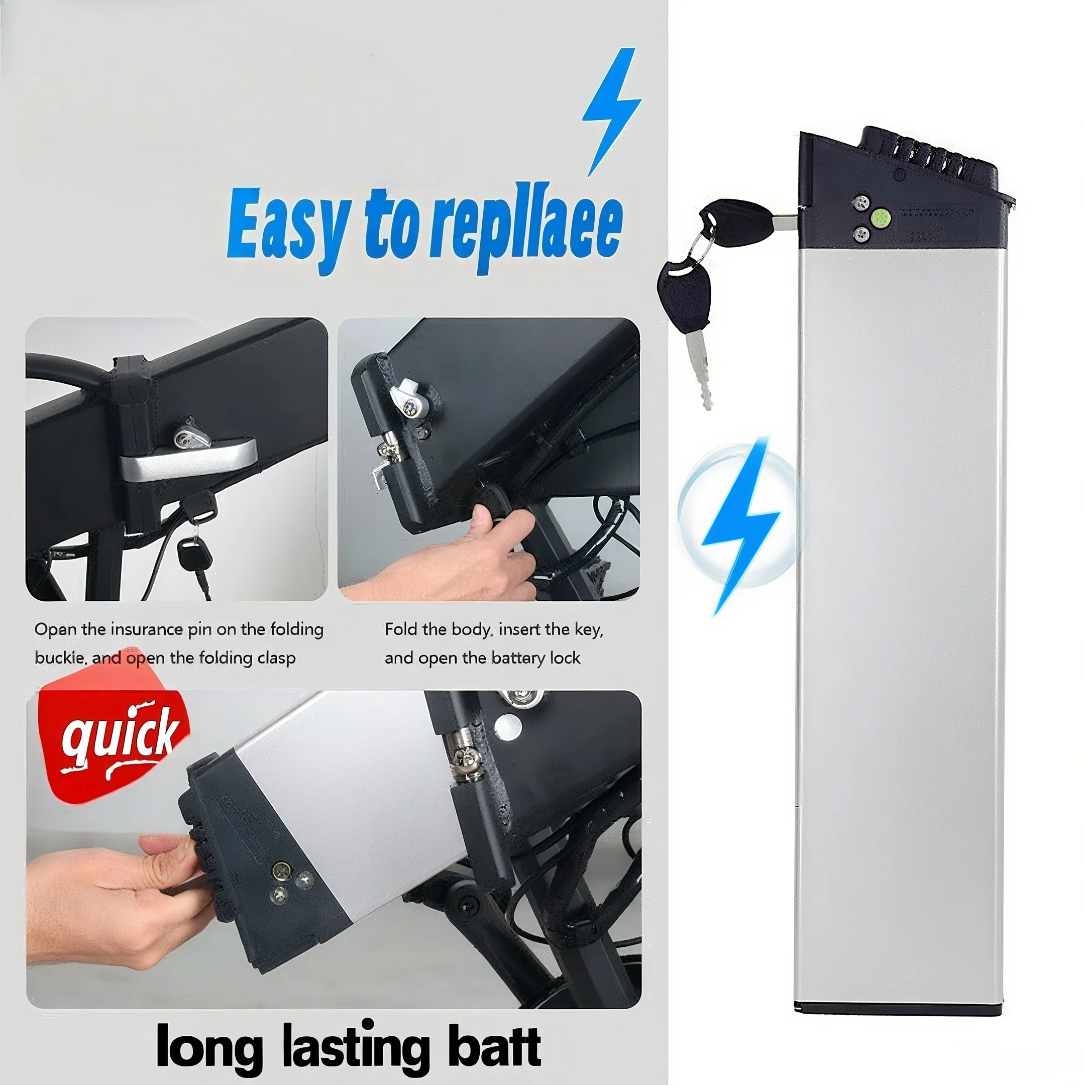 

"36Vvehicle Battery 10Ah-20Ah, Folding Ebike 18650 Battery Pack for LO26 20LVXD30 DCH 006, Perfect Fit, Long-Lasting"