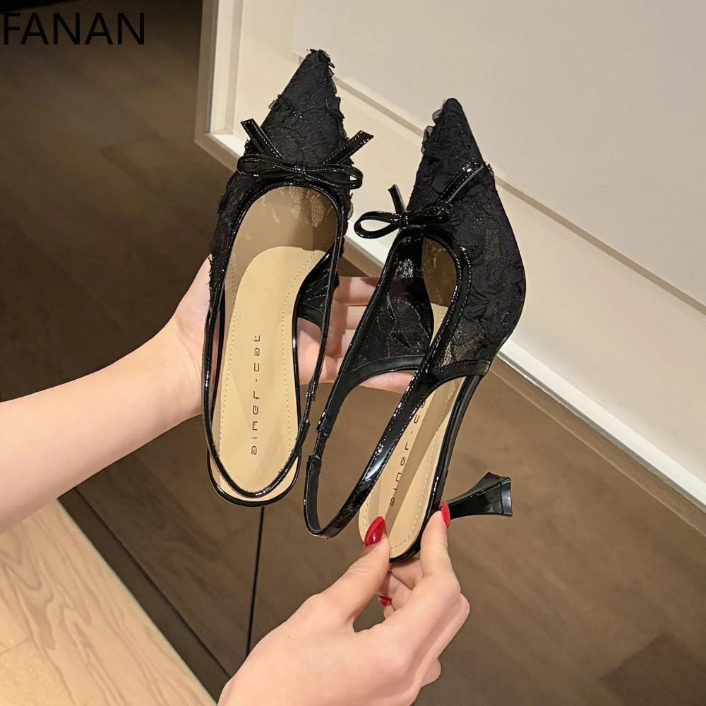 Genuine Leather High Heel Sandals Advanced Black Sandals Women 2026 Summer Sexy Wedding Shoes Party Single Shoes Original