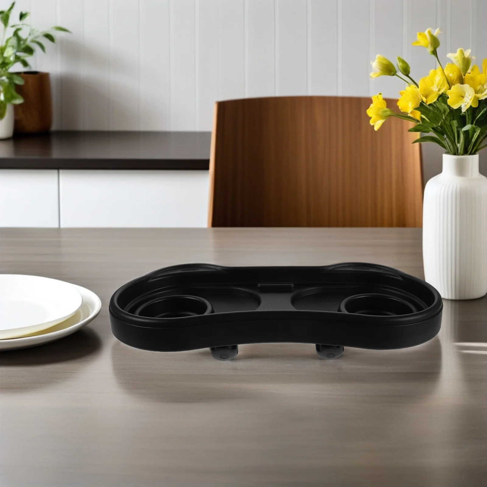 صينية عربة أطفال عالمية قابلة للإزالة، صينية للوجبات الخفيفة الموسعة مع حامل أكواب نونسليب لمرفق كرسي الأطفال الصغار