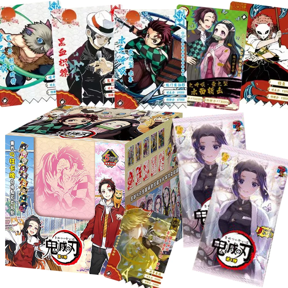 

Demon Slayer Collection Cards Classic Creative Styles Anime Figure Exclusive Skill Game Battle Flash Cards Kids Christmas Gifts