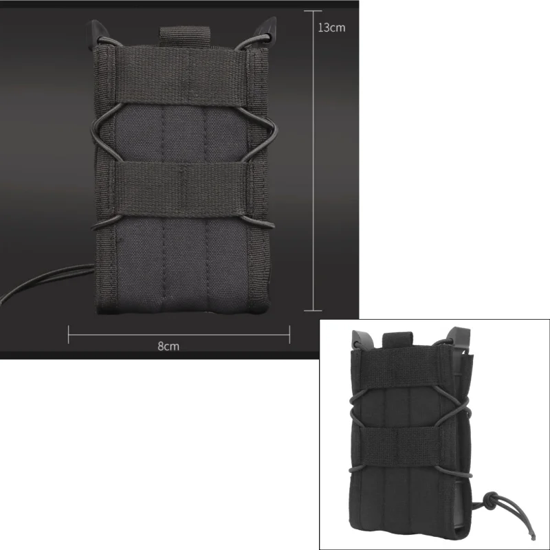 

Tiger Type Single M4 Mag Pouch | Quick Release MOLLE Compatible 5.56 Magazine Holder | For Hunting Use